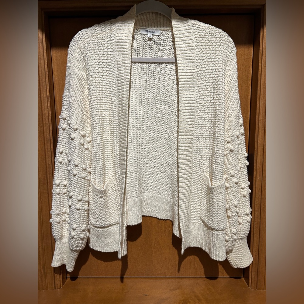 Madewell Cream Textured Cardigan